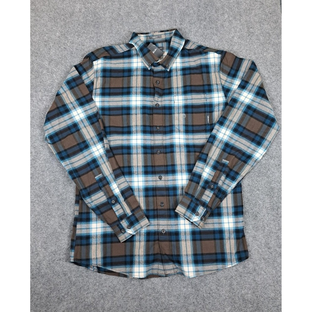 Eddie Bauer Button Down Plaid Flannel Shirt Men's TL Long Sleeve *NEW*‎ WT